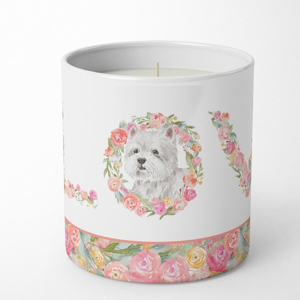 Carolines Treasures 3.75 x 3.25 in. Unisex Westie No.7 Love 10 oz Decorative Soy Candle WDK4521CDL - main